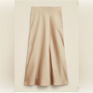 NWOT J. Crew Gwyneth Slip Skirt Champagne - Sz XS